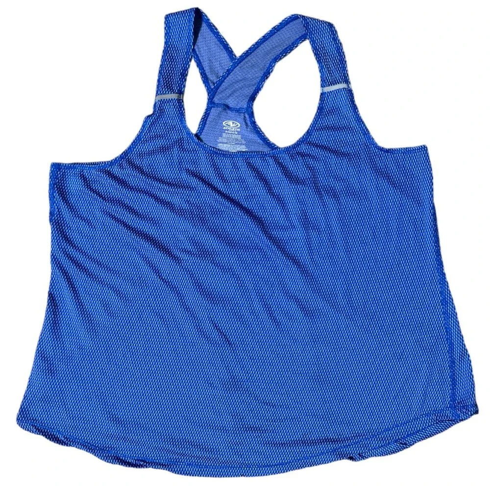 Athletic Works Women Tank Top Size XL 16-18 Royal Blue Exercise Shirt Racerback - Picture 5 of 6